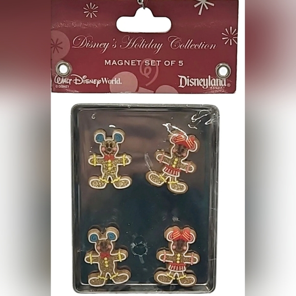 Disney's Holiday Collection Mickey & Minnie Gingerbread Cookie Christmas Magnets - Picture 5 of 5
